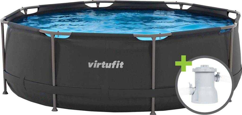 VirtuFit Rundschwimmbecken – 244 cm – inklusive Filterpumpe Produktbild 