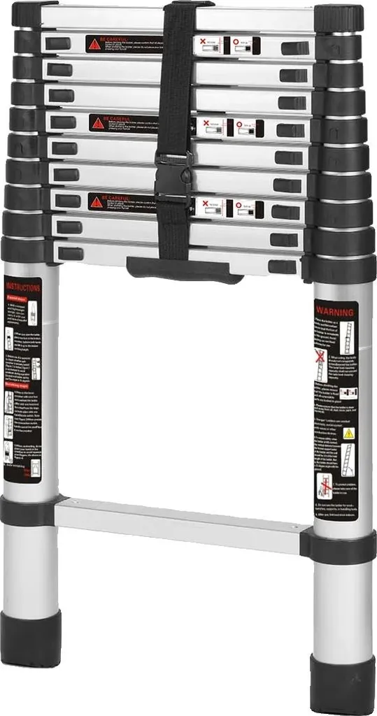 Échelle télescopique pliable 3,2 m avec système de blocage renforcé