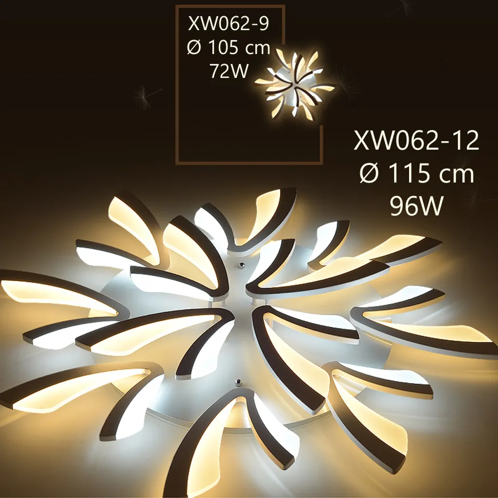 Plafonnier LED XW062White-12 avec Télécommande - Intensité Réglable - 9
