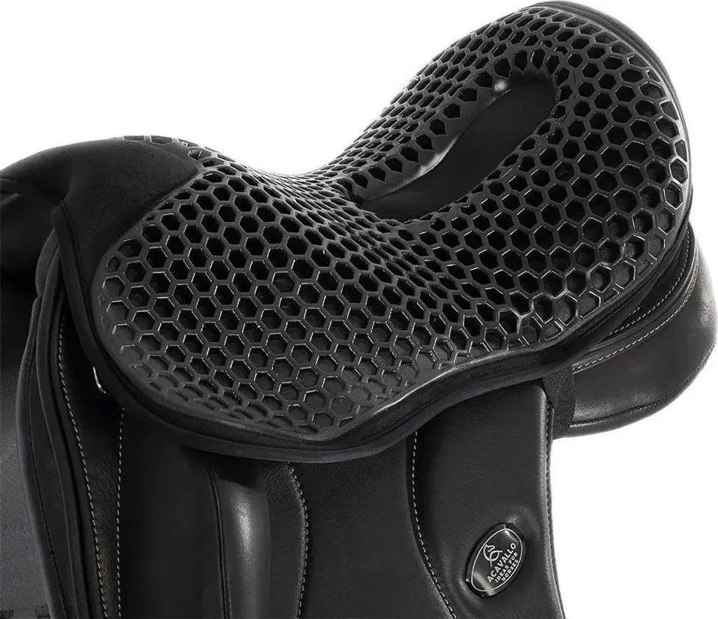 Acavallo Gel Out Ortho Coccyx Dressage Seat Pad L Nero - Comfort per il Coccige