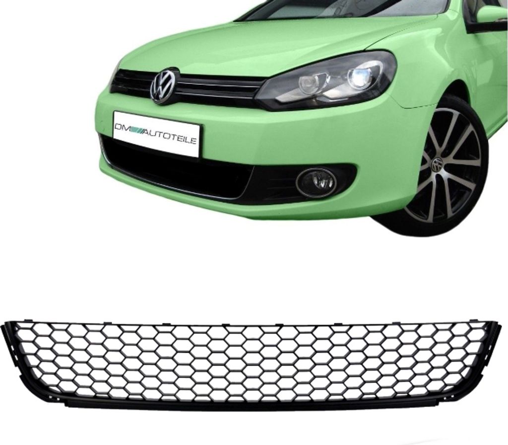 Gitter Stoßstange Wabengitter Front Stoßstangengitter unten passt für VW Golf 6
