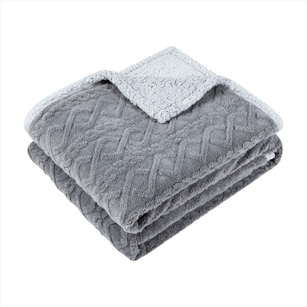 Flauschige Kuscheldecke Sherpa Sofaüberwurf Kuschelig Produktbild 
