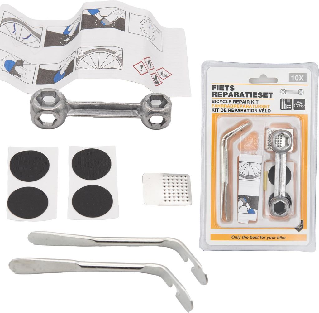 Fahrrad Reparaturset Fahrradflickzeug Reifen Pannenset Flicken 10teilig Werkzeug