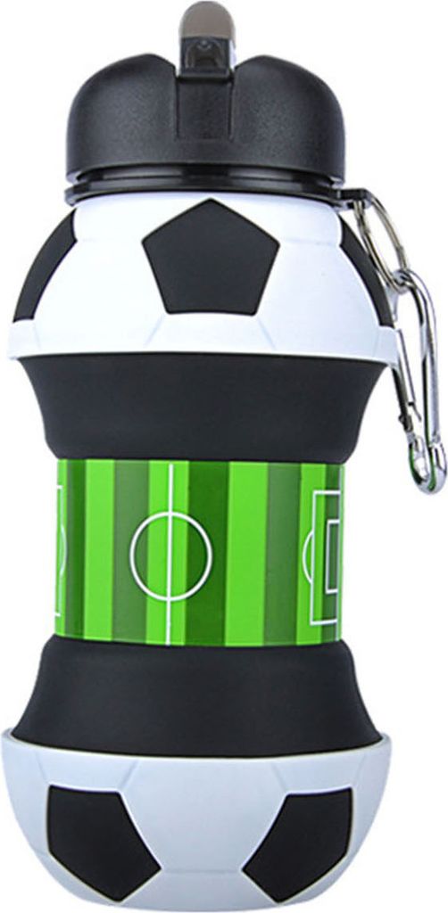 550 ml zusammenklappbare Sport-Wasserflasche Basketball Fußball Baseball Lebensmittelqualität Silikon tragbar faltbar Outdoor Camping Fitness Tri...