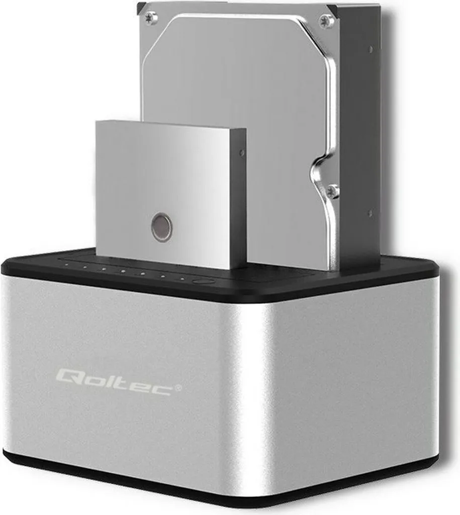 Station Clonage HDD SSD USB 3.0 Qoltec - Transfert 5 Gbps et Double Baie