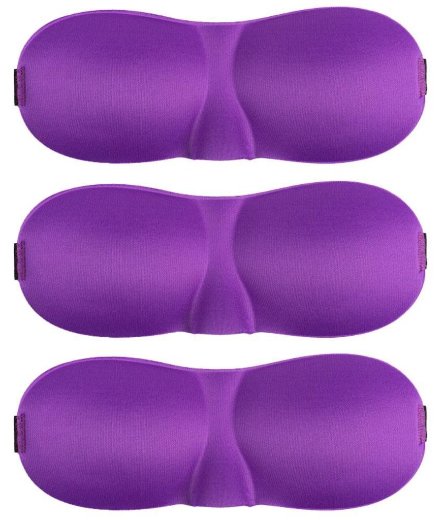 Schlafmasken-Packung (3 Stück), lichtundurchlässige 3D-Augenmasken zum Schlafen, Augenbinde für Seitenschläfer