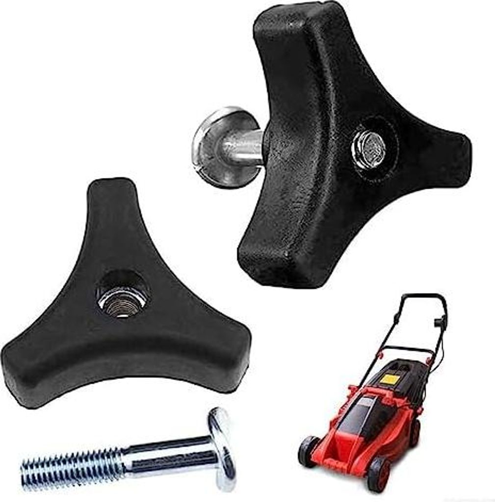 2 pcs Rasenmähergriff Flügelmutter Bolzen,RasenmäHer Griff Mutter Schraube Bolzen,Universal RasenmäHer Griff,Flügelmutter und Bolzen,Rasenmasc...