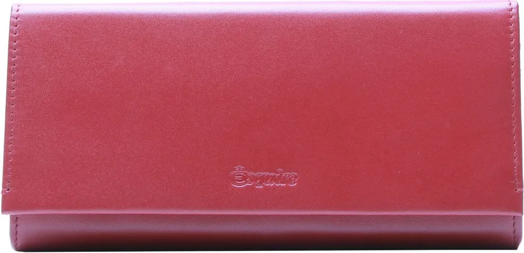 Esquire New Silk Portafoglio Donna Rosso Scuro Pelle RFID Long Wallet