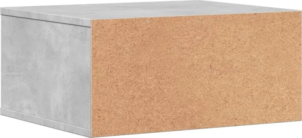 Support Imprimante Robuste en Bois Composite Gris Béton Design Moderne