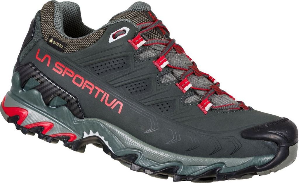 Ultra Raptor II Leather Wide Woman GTX, Mountain Hiking Footwear, 37.5, Charcoal/Lollipop (Grey) - La Sportiva