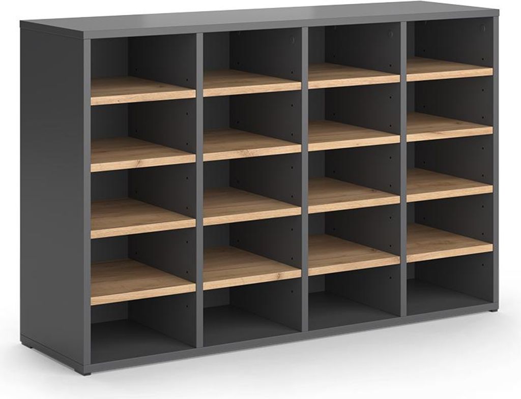 Schuhschrank Vicco Lysander Goldkraft Eiche 104 x 65.5 cm, Produktbild 