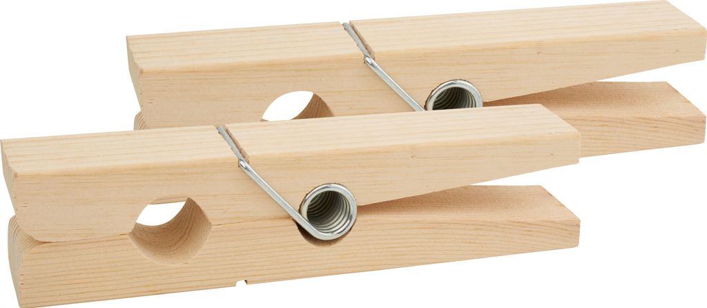 VBS Holzklammer Maxi 2er Set 18 cm lang 3 cm breit 4 cm hoch Ideal für Basteln