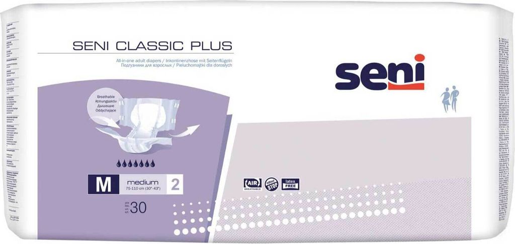 TZMO Seni Classic Plus Windel für Erwachsene 30 Stück Gr. M Zdjęcie produktu 