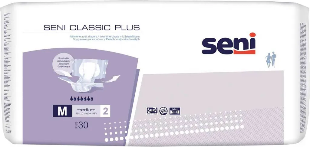 Seni CLASSIC Plus Medium - 30 Pezzi: Protezione Sicura e Conveniente - 2