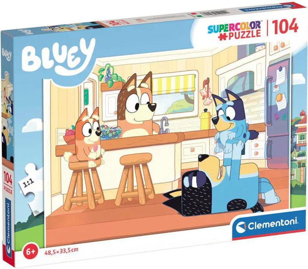 Cle Puzzle 104 Maxi Superkolor Bluey 27169 Zdjęcie produktu 