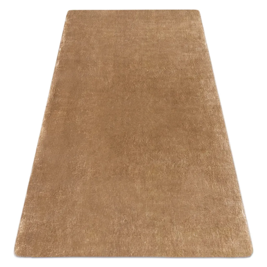 Tapis de salon shaggy LAPIN lavable 133x180 cm coloris ivoire marron