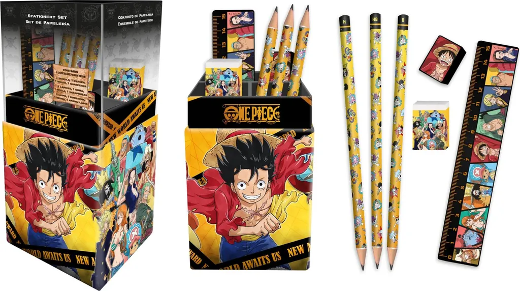 Pack Papeterie One Piece Cadeau Idéal pour Ranger et Organiser son Bureau