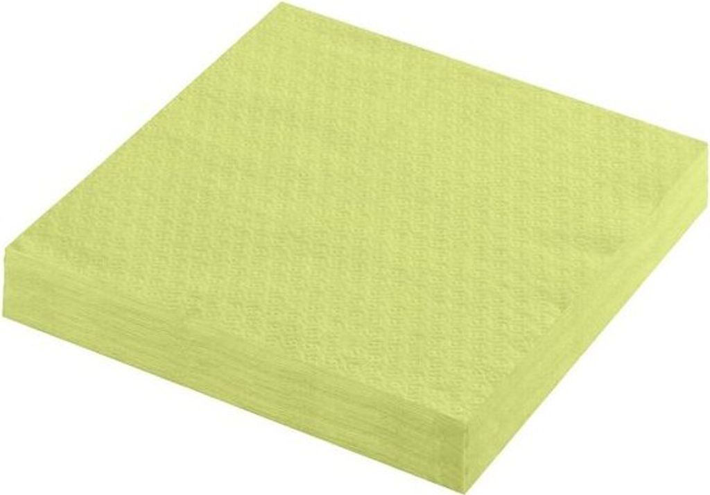 1000x Servietten Prägeservietten 1-lagig 33 x 33 cm gelbgrün