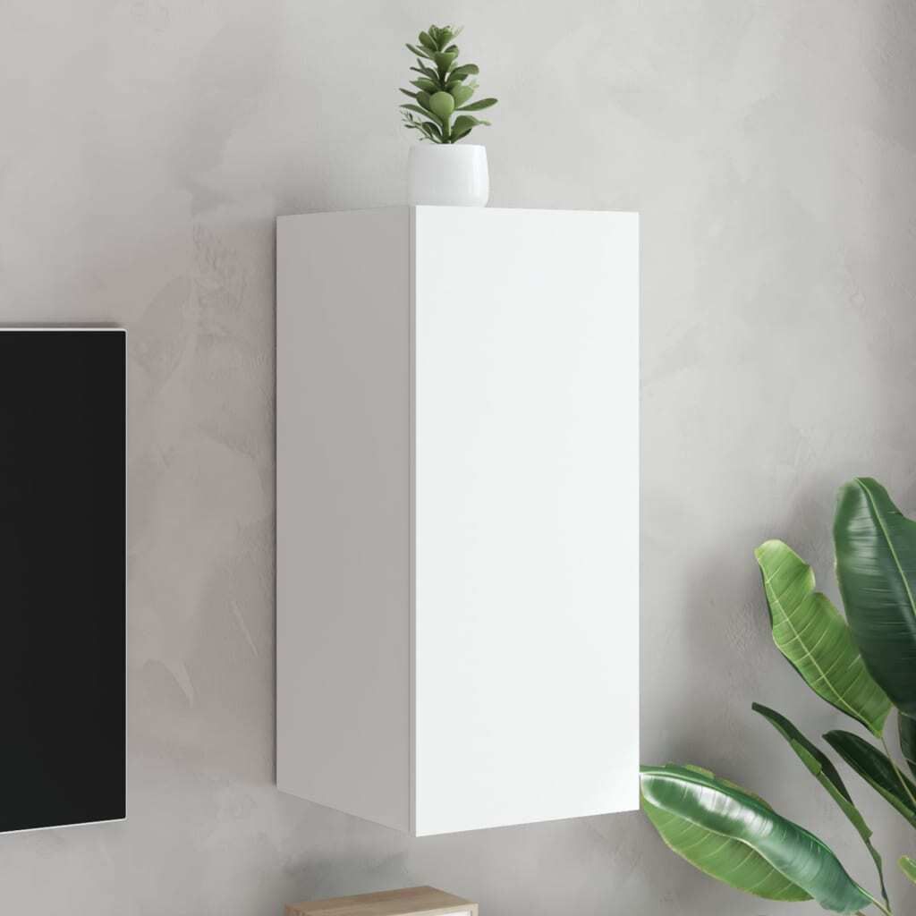 Maison Exclusive - TV-Wandschrank mit LED-Leuchten Weiß 30,5x35x70 cm
