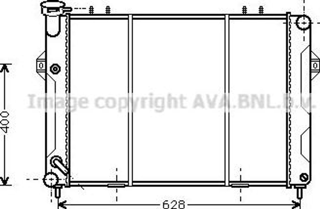 AVA JE2008 Motorkühler OE 52005166 kompatibel mit Cherokee