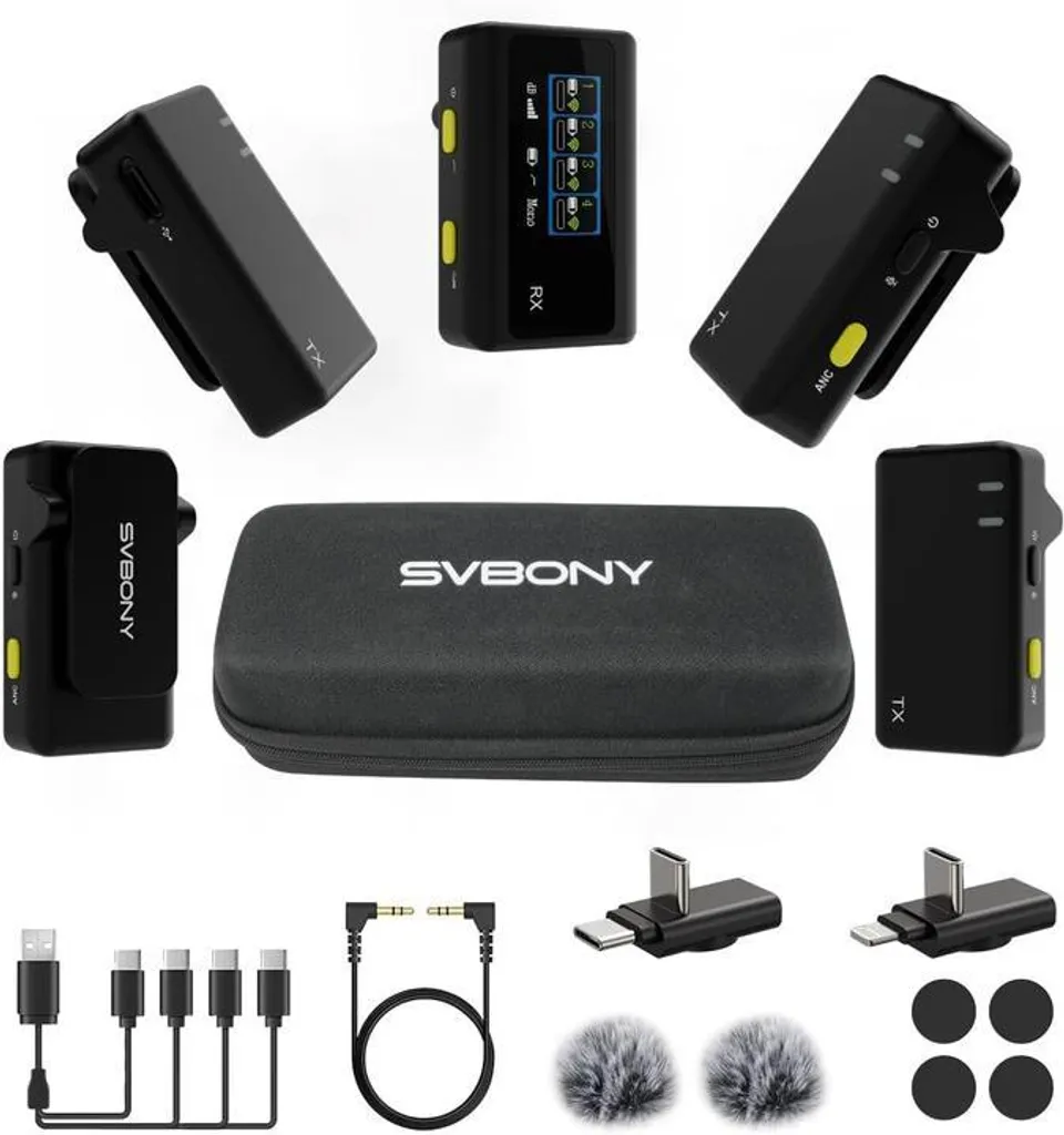 Microphone sans fil 150m avec fonction Mute pour réunions et directs