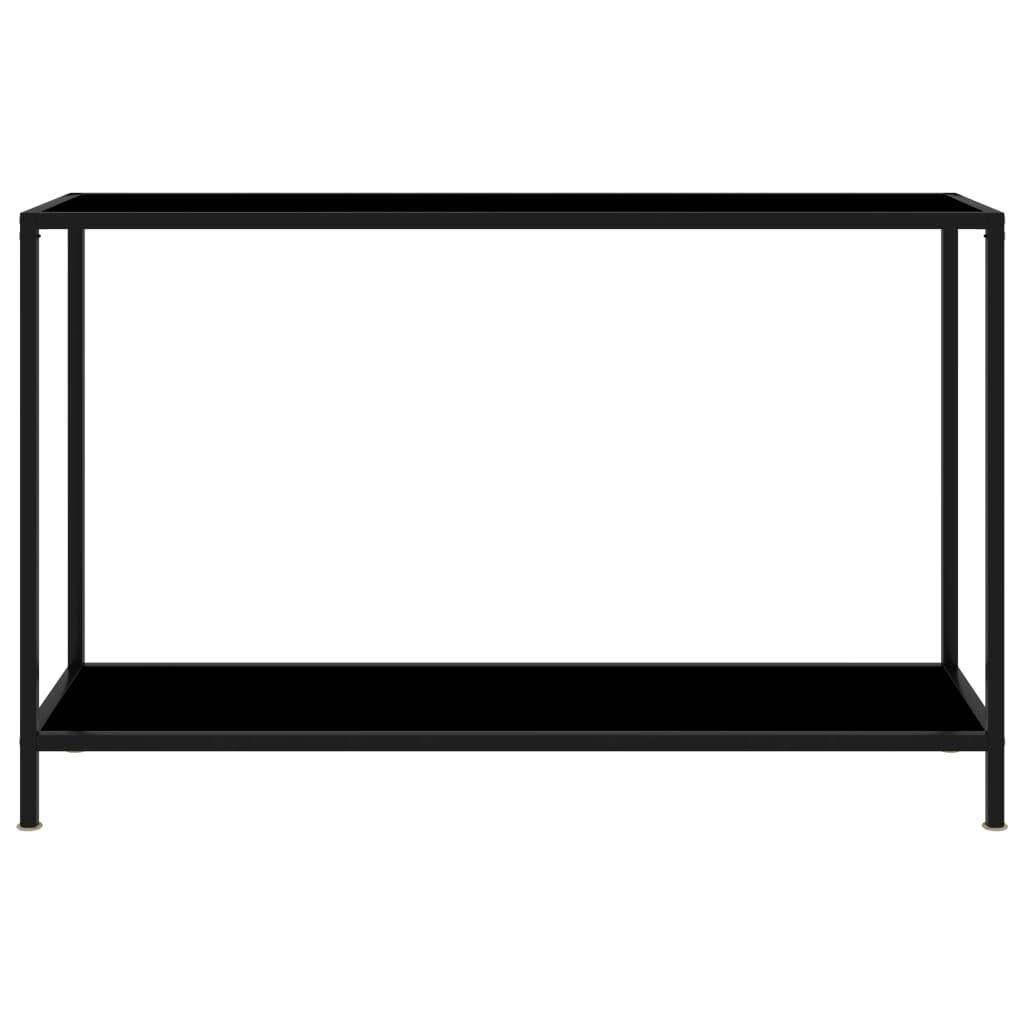 Tavolo consolle nero 120x35x75 cm in vetro temperato Immagine del prodotto 