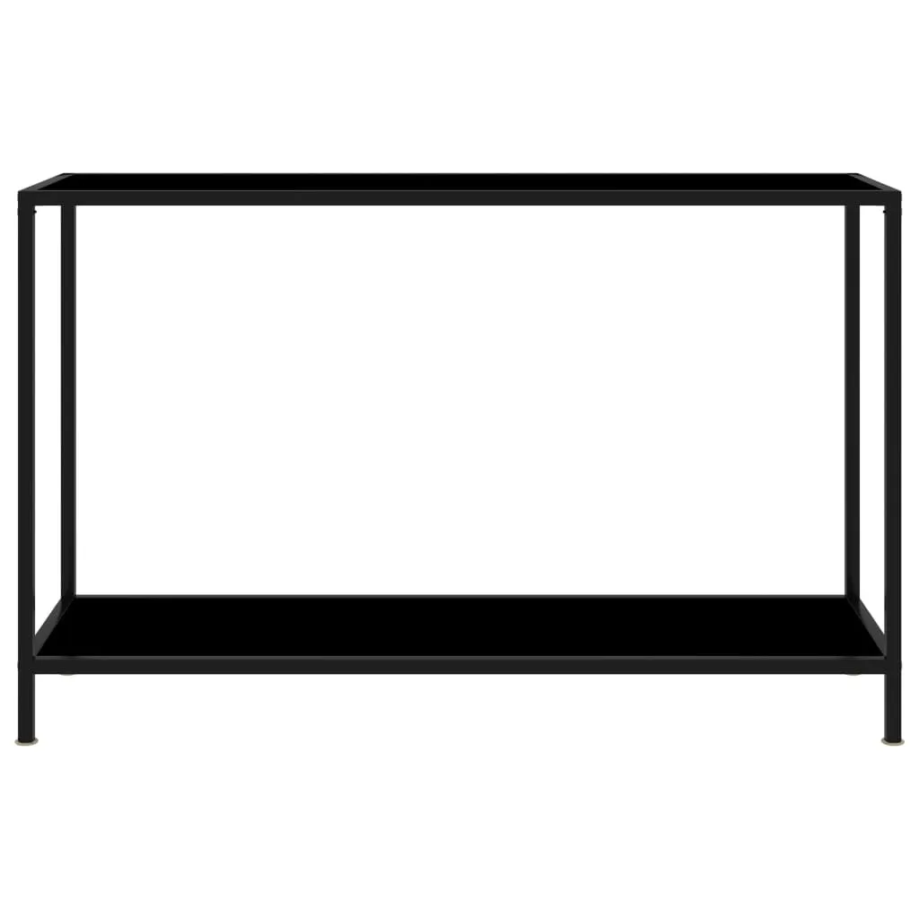 Tavolo Consolle Nero 120x35x75 cm Vetro Temperato | Design per Ingresso