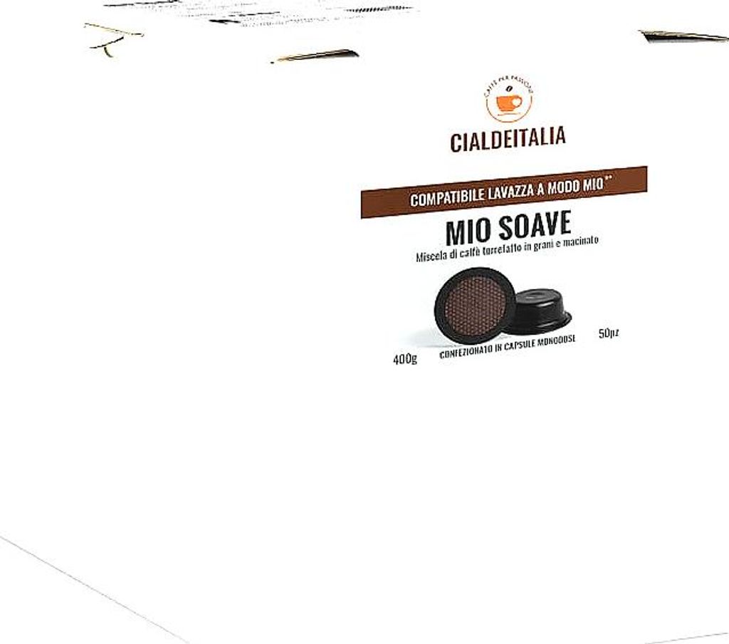 Cialdeitalia - Caffè Mio Soave Kaffeekapseln kompatibel mit Lavazza A Modo Mio - 70 Prozent Arabica 30 Prozent Robusta - 300 Kapseln
