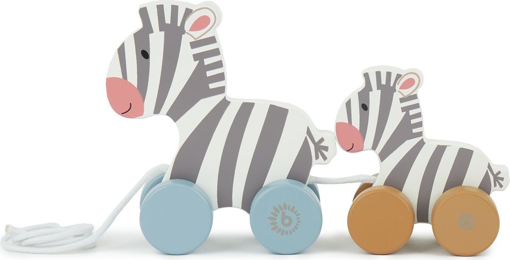 Bieco Holzspielzeug Baby Zebra - Hinterherzieh Tier zum Hinterherziehen - Holzspielzeug Baby ab 1 Jahr - Nachziehtier Holz Hinterherzieh Spielzeug ...