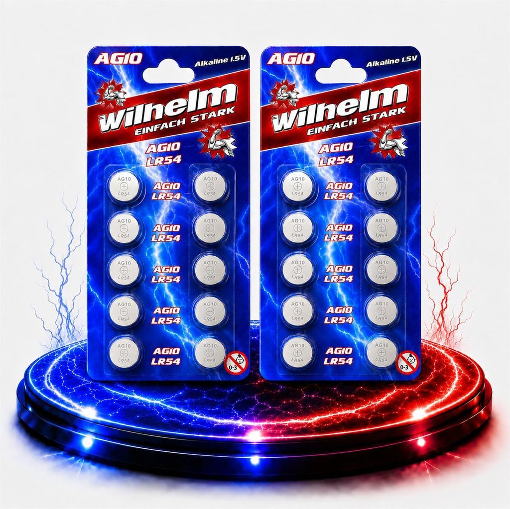20 x Wilhelm AG10 LR54 - L130 - 189 - 389 - GP89A Produktbild 