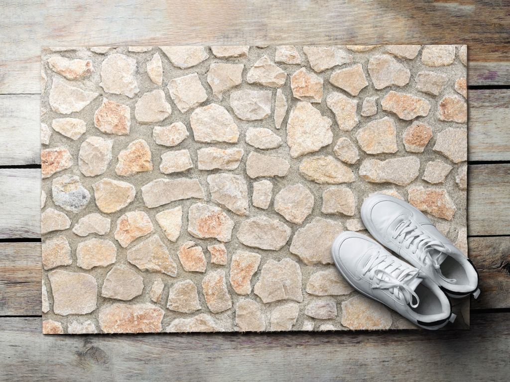 Fußmatte Aussen - Schuhmatte Haustür- Schmutzfangmatte Türvorleger - Outdoor Teppich Schmutzfänger - 90x60 cm - Wand