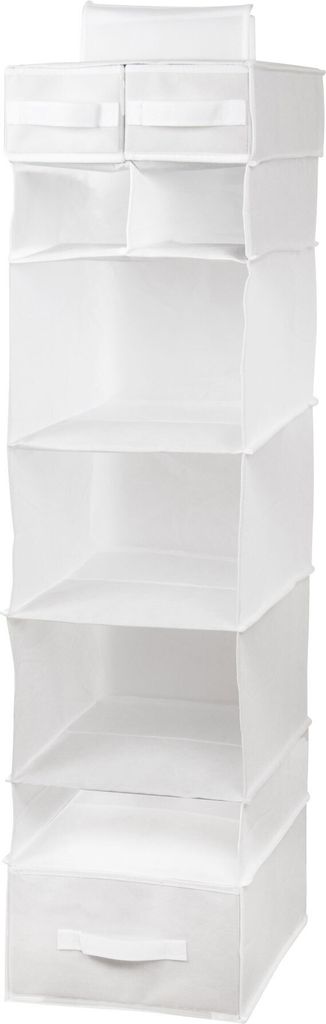 Hängeregal für Kleiderschrank, 30x30x115 cm, weiß