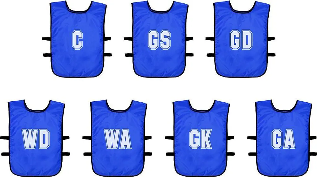 Chasubles de Netball pour enfants - Pack de 7 dossards en maille filet