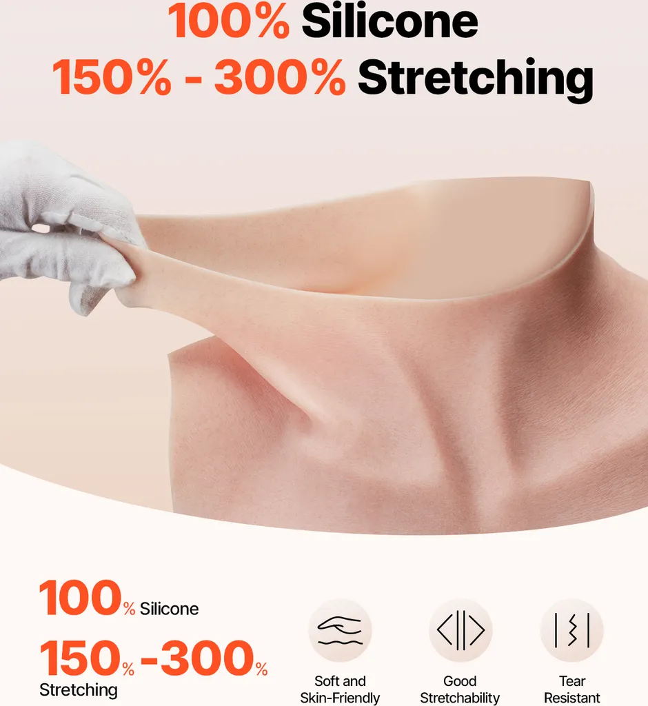 VEVOR Seni Artificiali K Large - Silicone Pieno per Trans e Drag - 2