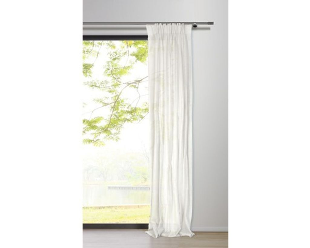 Vorhang mit Universalband soft weiß 135x245 cm