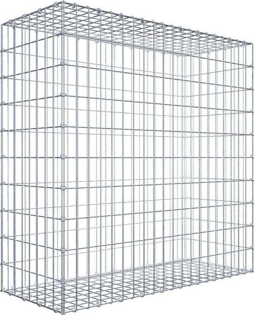 Gabione 100 cm x 100 cm x 40 cm (L x H x T), Maschenweite 5 cm x 10 cm, C-Ring