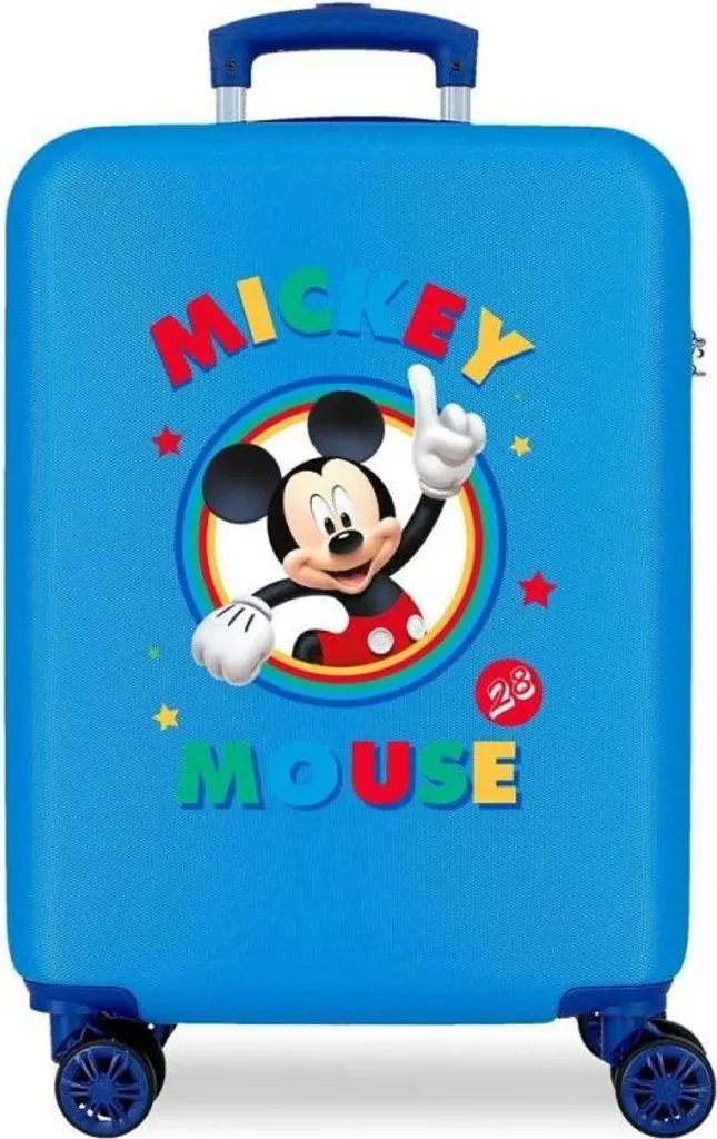 Valise Mickey Mouse 55cm en ABS Haute Résistance avec 4 Roulettes