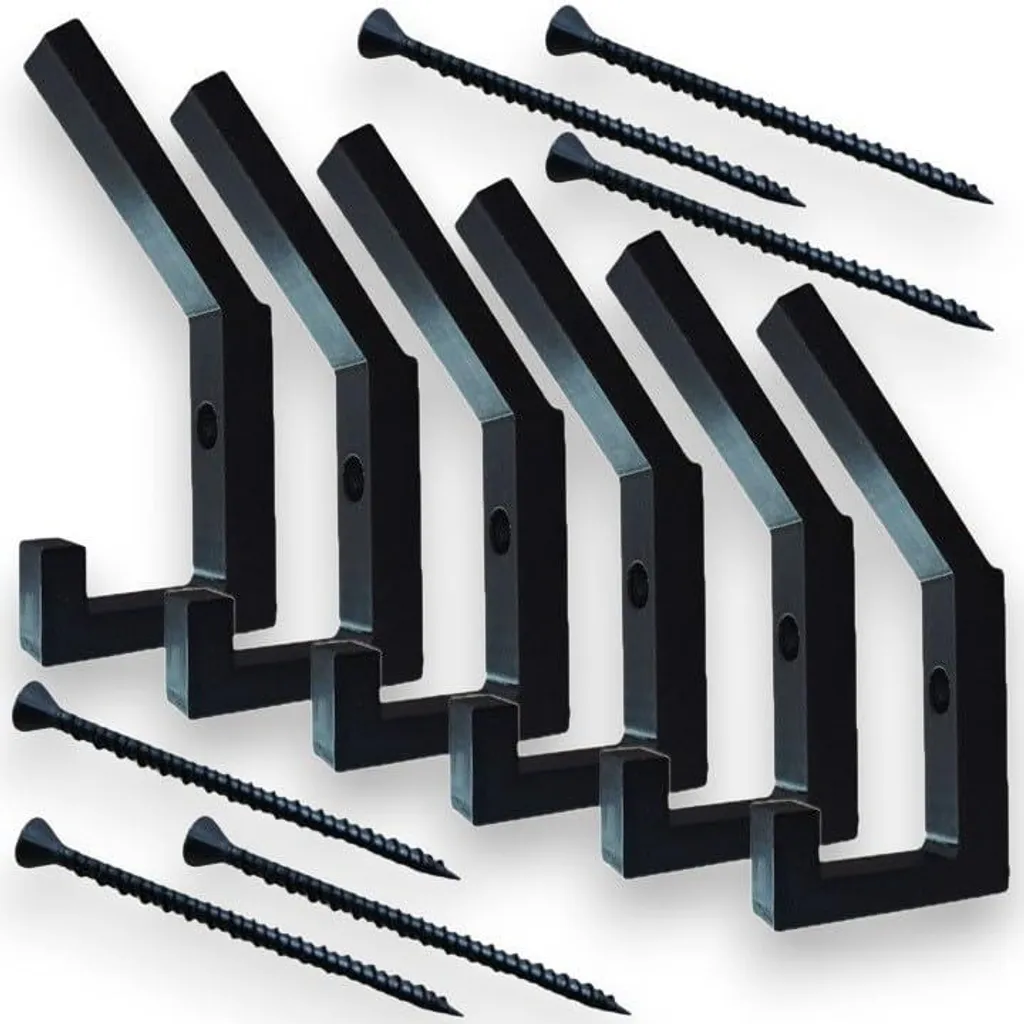 Fixez vos Panneaux Acoustiques sans Risque : 6 Crochets Noirs Muraux