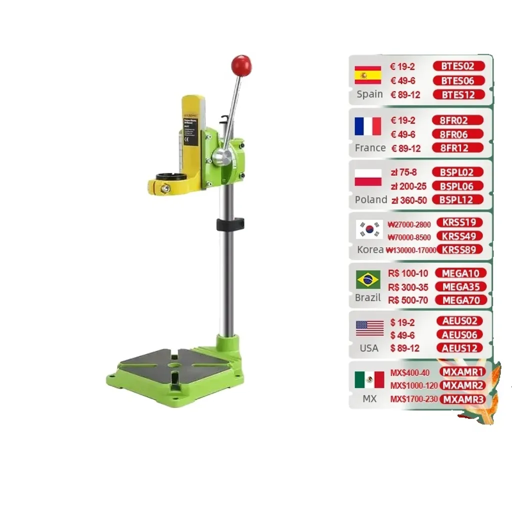 Guide de perçage inclinable pour perceuse manuelle à serrage universel