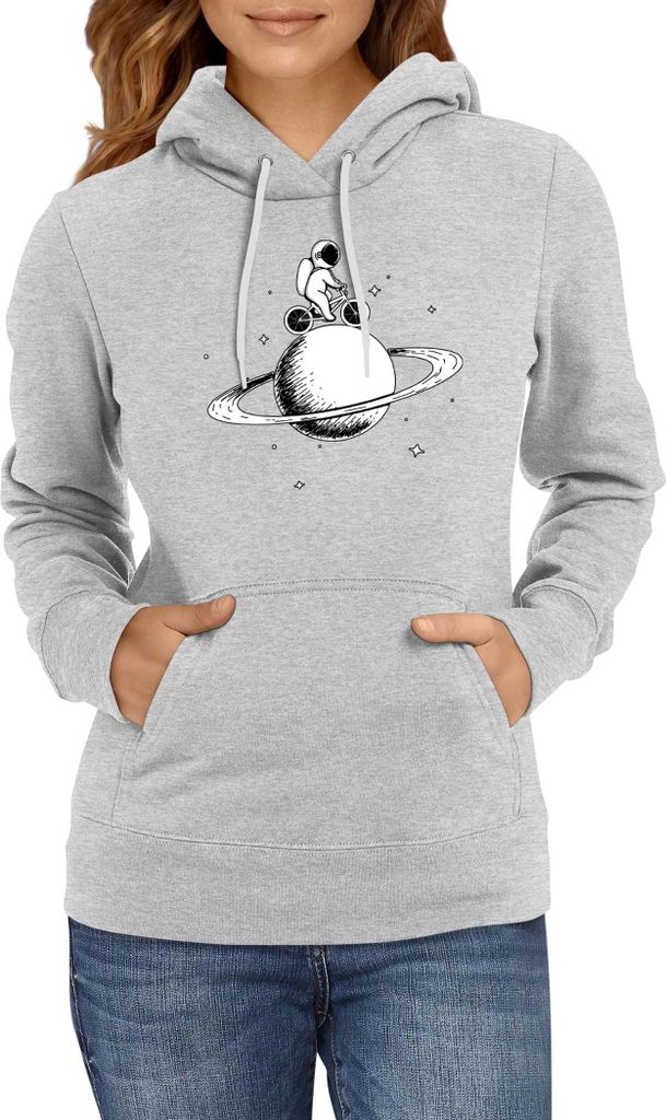 Damen Kapuzenpullover Nasa Space Theme Nasa 001, Lady 2XL / Grau