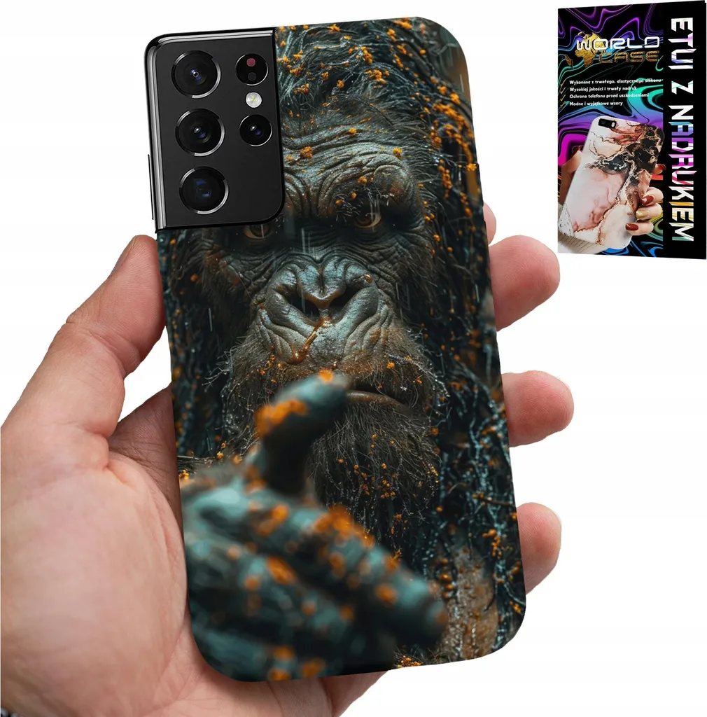 Cover Samsung S21 Ultra Design Mappa e Animali - Accessorio Glam - 1