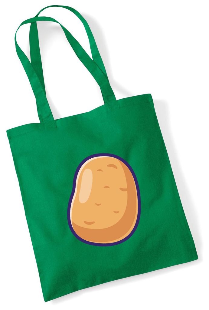 Huuraa Jutebeutel Kartoffel Comic 10 Liter Kelly Green Baumwolle Tasche Geschenkidee