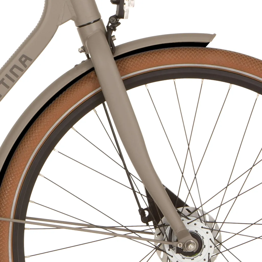 Fourche Avant de Vélo Cortina Foss Halva Gris Mat pour Roues 28 Pouces