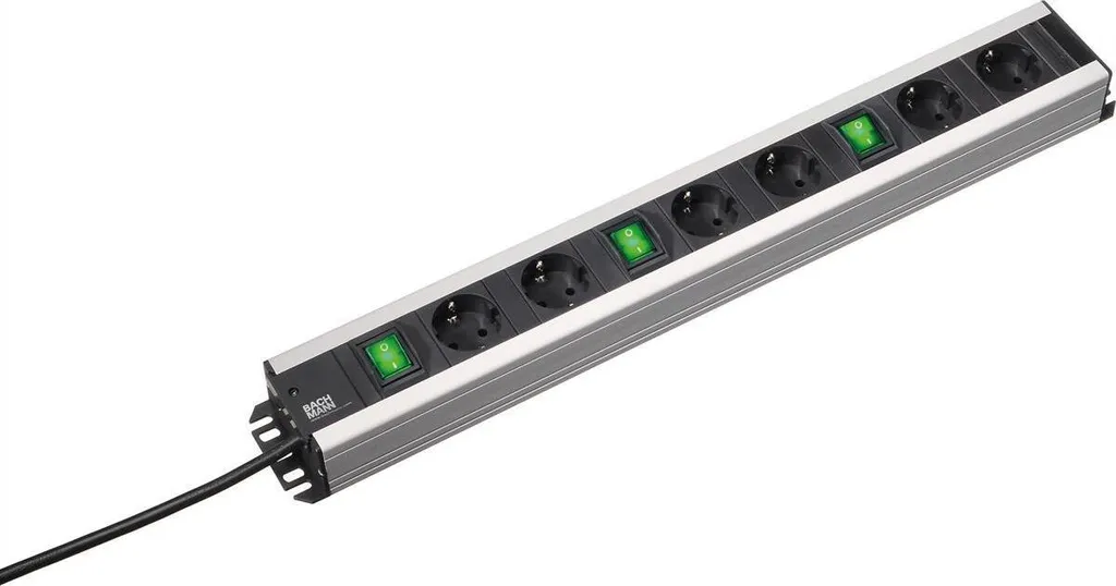 Bachmann 300.050 Tradesmans Strip: Multipresa 6 Posti Professionale Nera