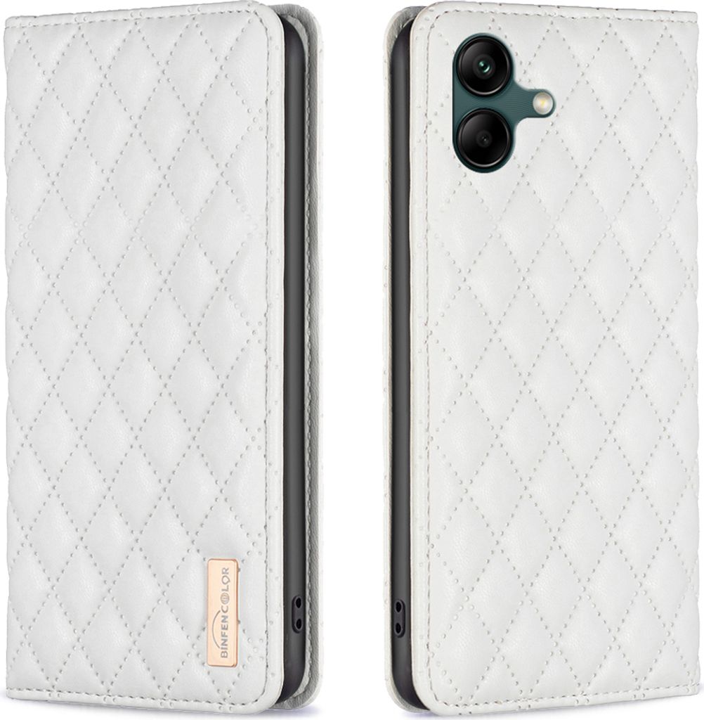 Galaxy A04 4G Hülle, Elegant Bookstyle Flip Leder Kartenfächer Schutzhülle mit Ständer für Samsung Galaxy A04 4G Weiß