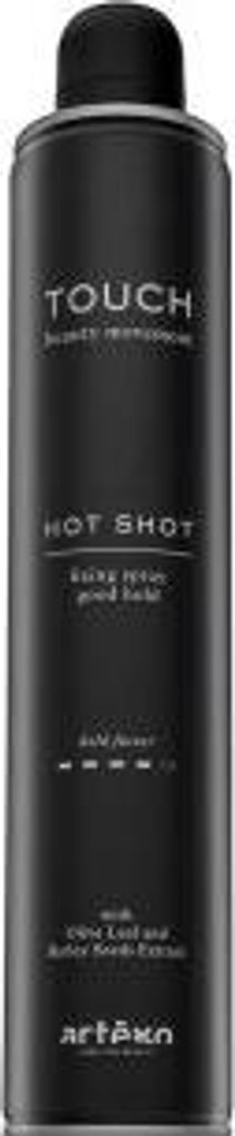 A black aerosol can of hairspray with white text.