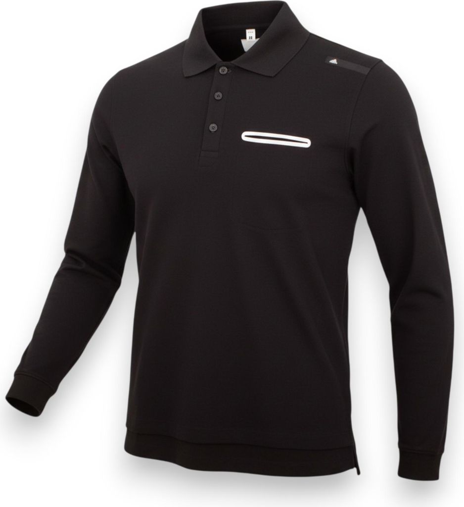 Adidas Herren Basketball Climalite Longsleeve Polo Shirt Langarm Shirt Größe M