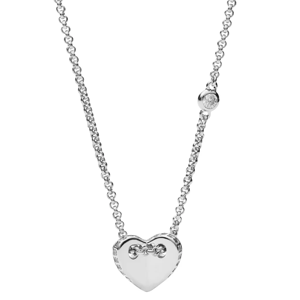 Collana Fossil Donna JFS00425040 Cuore Argento 925 Sterling 47cm