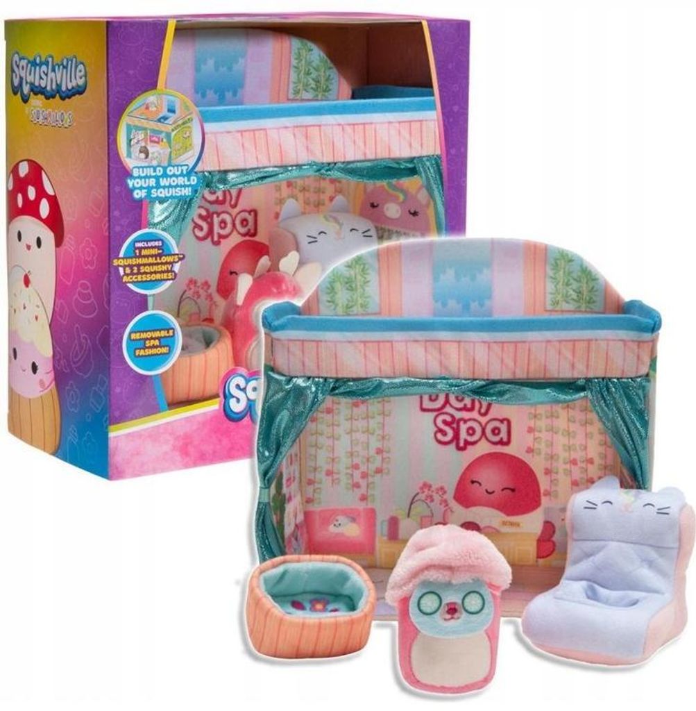 Squishville Plüschtier Squishmallow SARENKA DUCHESS DAY SPA Spa-Tag 3+