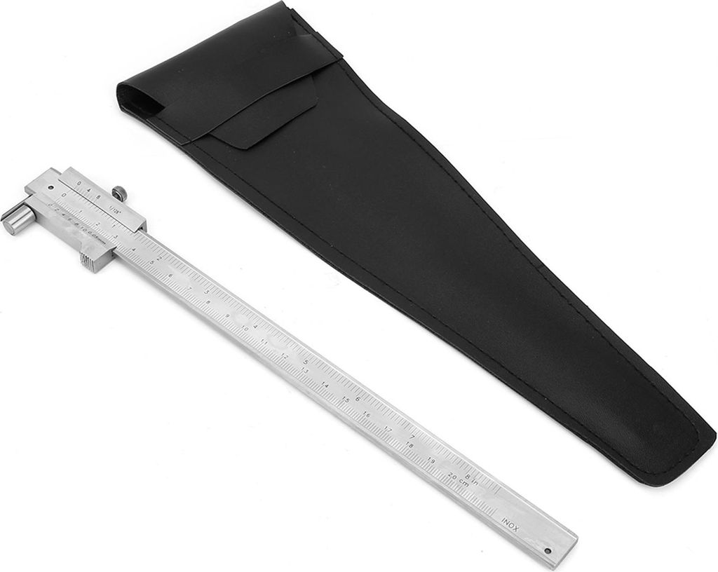 Tragbarer Messschieber aus Edelstahl, 0–200 mm, Messschieber-Lineal mit Anreißnadel